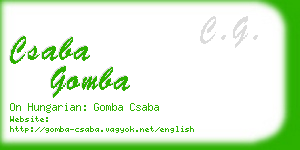 csaba gomba business card